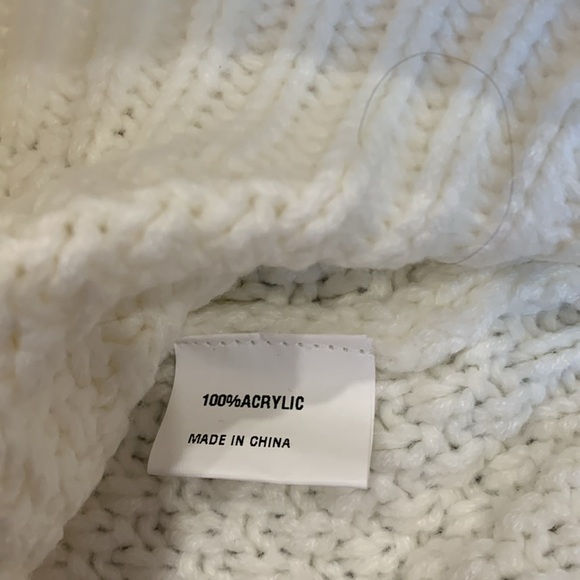 NWT | Women's Zesica White Knit Mock Neck Sweater - Size XXL - Picture 6 of 8